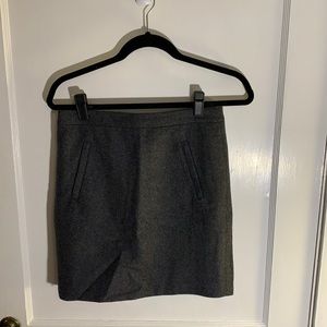 J. Crew Grey Wool Skirt - Size 0